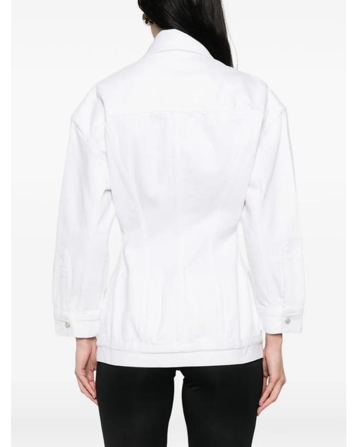 Wardrobe NYC White Buttoned Denim Jacket