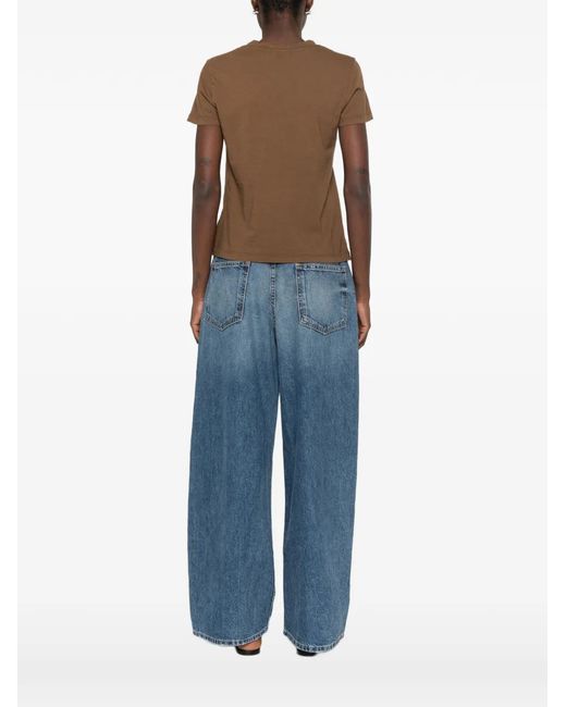 James Perse Brown Crew-Neck Short-Sleeve T-Shirt