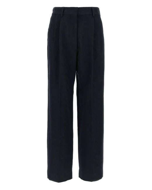 Blazé Milano Blue Pleated Pocket Straight Trousers