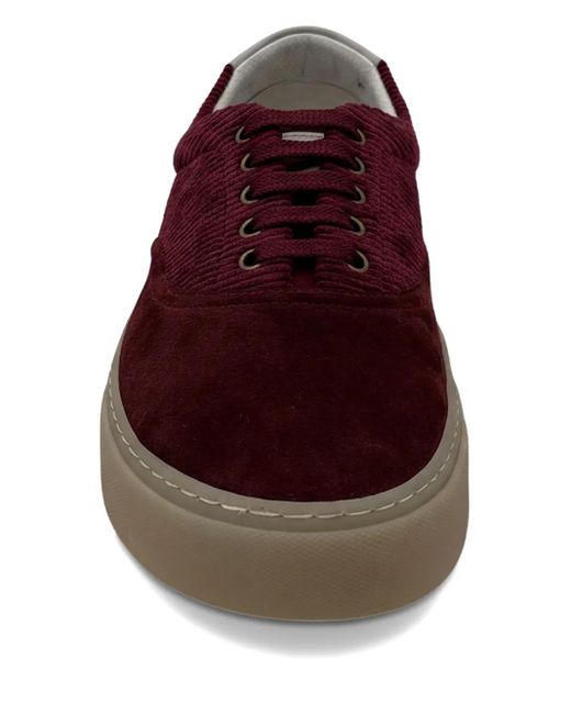 Brunello Cucinelli Brown Corduroy-Suede Sneakers for men