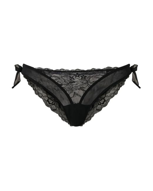 Culotte En Dentelle À Détail De Nœud Twinset en coloris Black