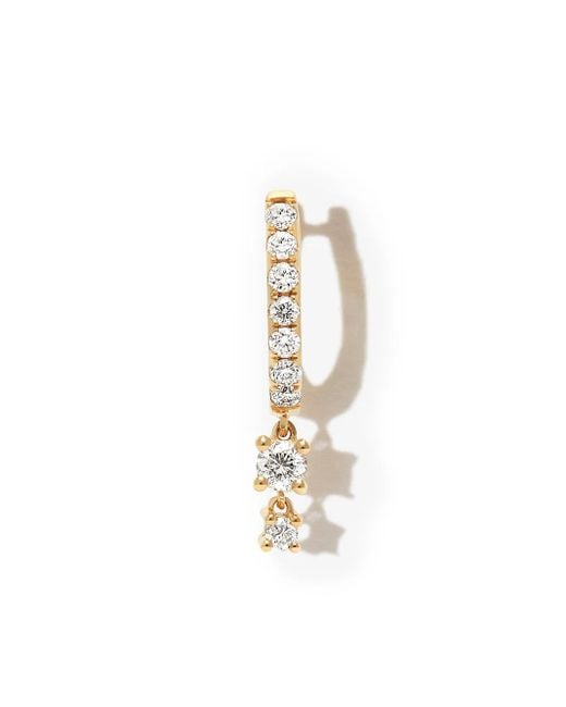 Jacquie Aiche White 14Kt Diamond Mini Hoop Earring