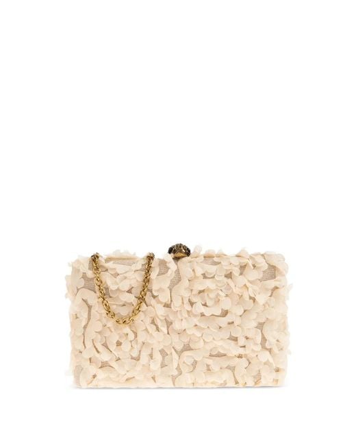 Kurt Geiger Natural Kensington Crystal Clutch Bag