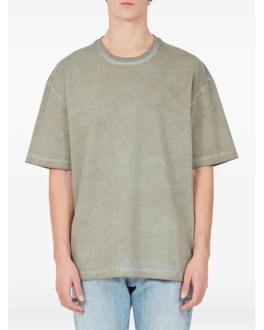 Maison Margiela Gray Logo-Patch T-Shirt for men