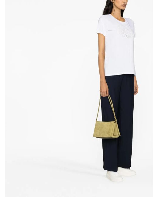 Ralph Lauren White Katlin Embroidered T-Shirt