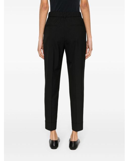 Peserico Black Slim-fit Cropped Trousers