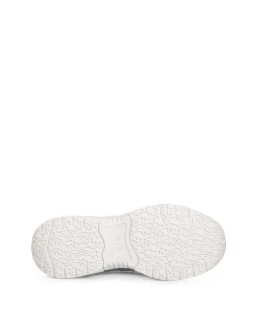 ARMANI EXCHANGE White Logo-Print Panelled Sneakers