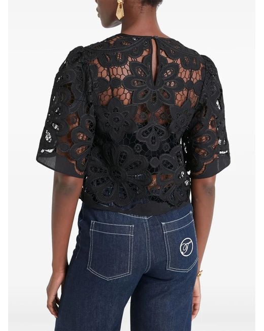Temperley London Black Guinevere Blouse