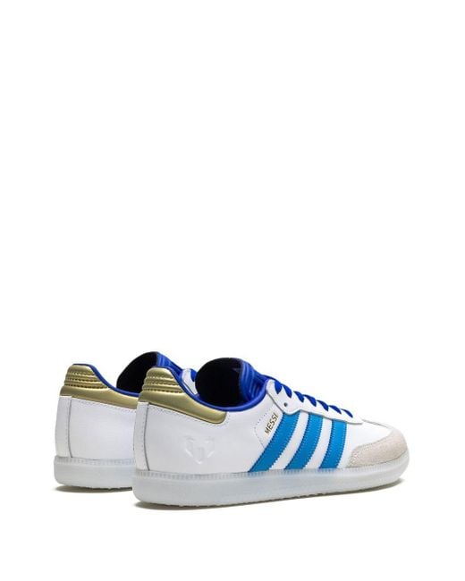 Adidas Blue X Lionel Messi Samba Sneakers for men