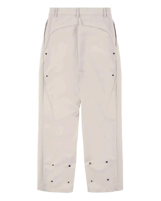 A_COLD_WALL* White Concealed-Fastening Trousers for men