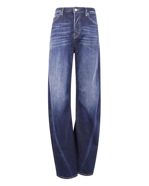 Vaqueros Con Placa Del Logo DSquared² de color Blue