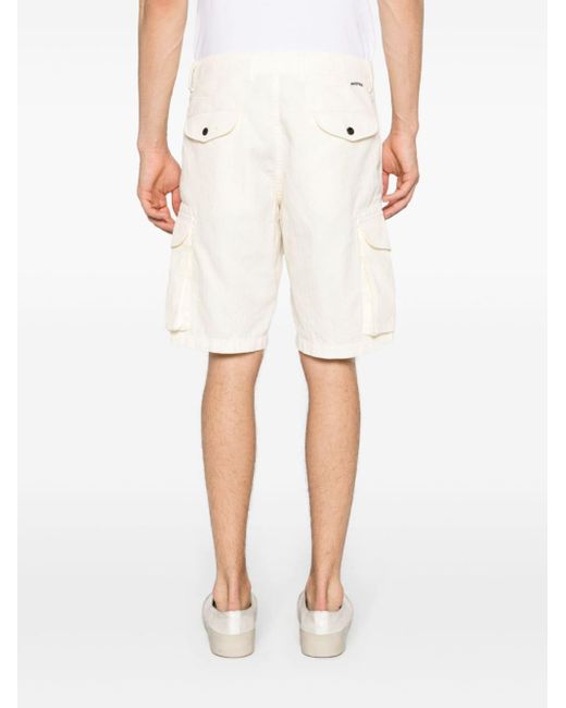 Incotex White Mid-rise Cargo Shorts for men