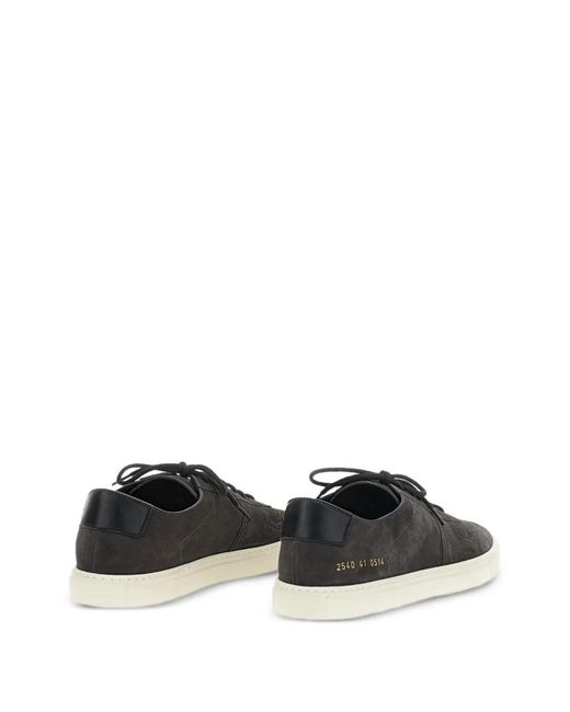 Common Projects Black Lace-Up Leather Sneakers for men
