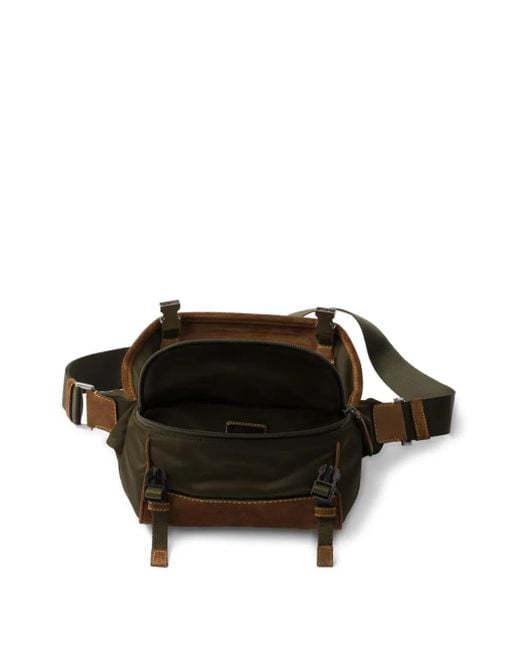 Borsa A Spalla Utility Piccola di Prada in Brown da Uomo