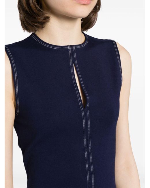 Reformation Blue Carsyn Cut-out Top