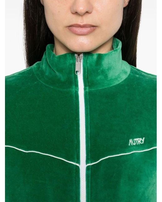 Autry Green Chenille Zip-Up Sweatshirt