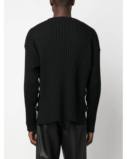 Versace Trui Met Zijsplit in het Black voor heren