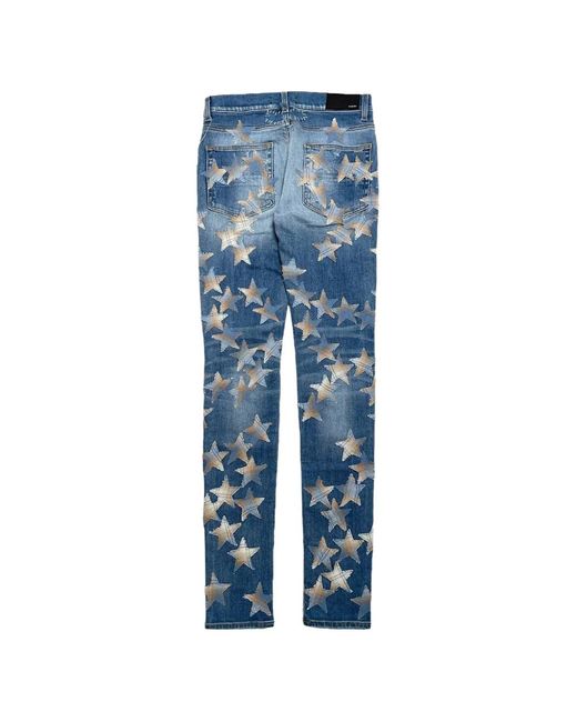 Amiri Blue Star-Patch Jeans for men