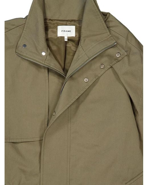 FRAME Natural Storm-Flap Belted Jacket