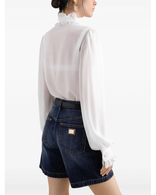 Dolce & Gabbana ラッフル シャツ White