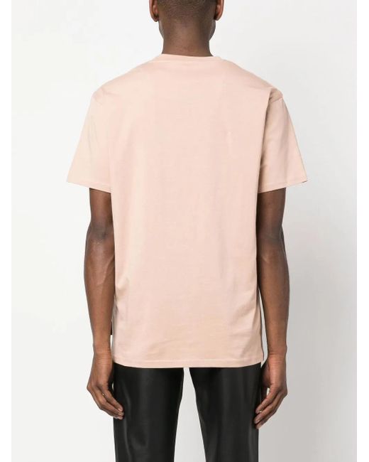 Philipp Plein Natural Chest Logo-Print Detail T-Shirt for men