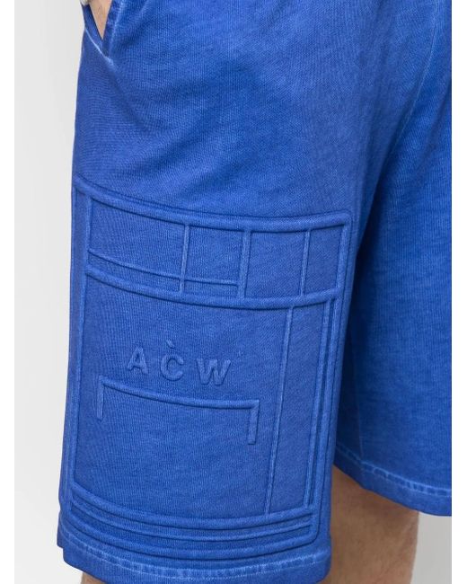 Bermudas con logo en relieve A_COLD_WALL* de hombre de color Blue