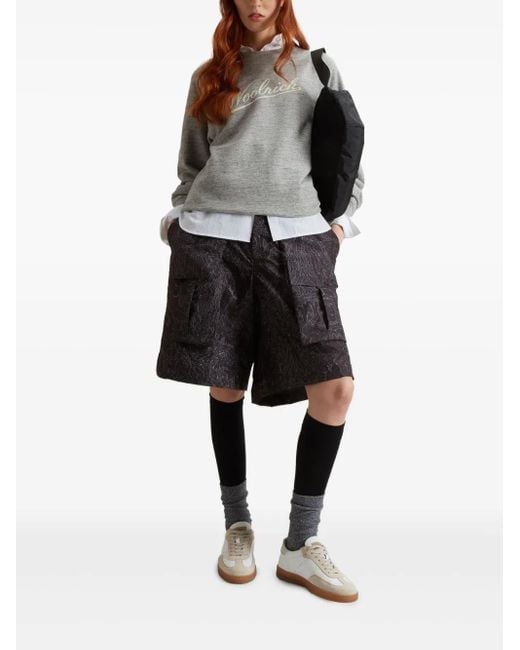 Woolrich Gray Logo Cotton Sweatshirt
