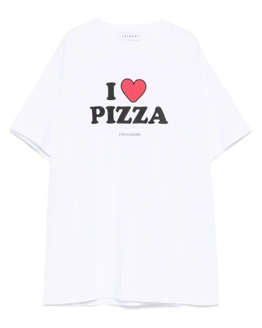 Joshua Sanders White I Love Pizza T-Shirt