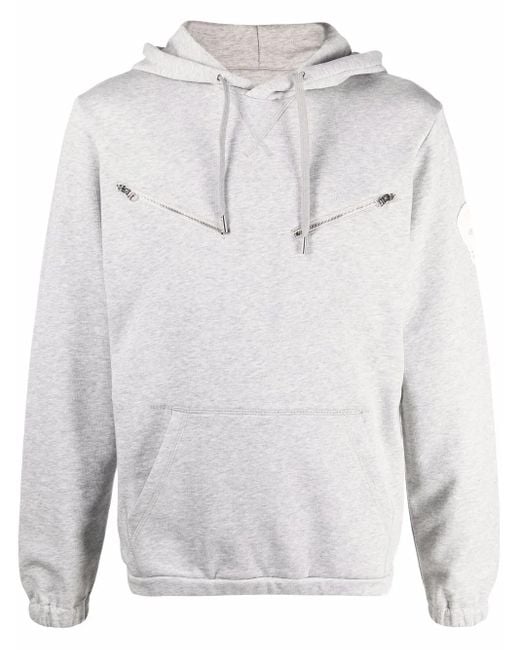 McQueen Multicolor Skull-Patch Zip-Detail Hoodie for men