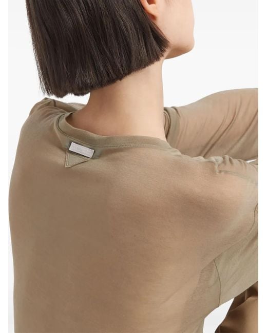 Prada Brown Semi-Sheer T-Shirt