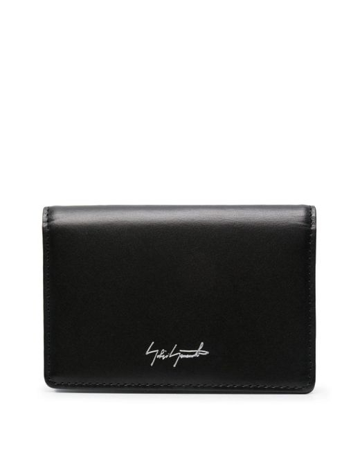 Discord Yohji Yamamoto Black Logo-print Leather Wallet