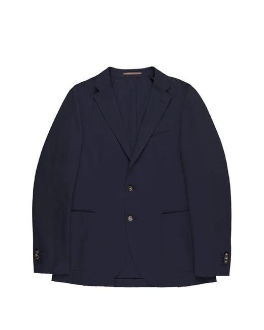 Slowear Blue Single-Breasted Blazer for men