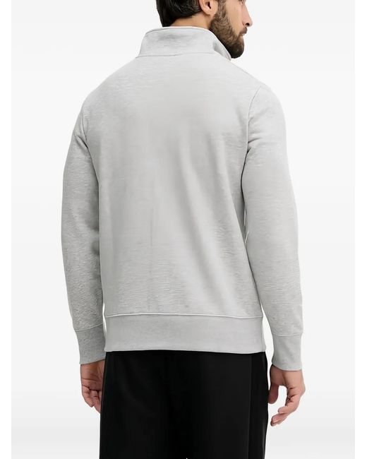 Gant Gray Sweat À Col Zippé for men