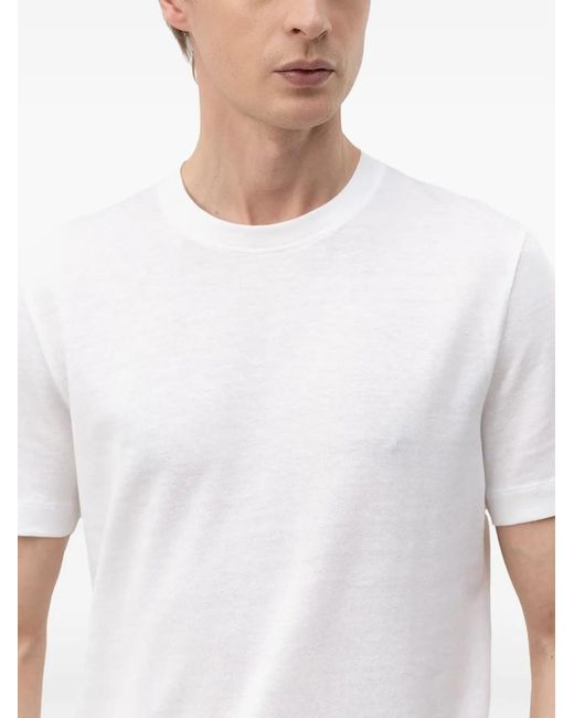 Boss White Crew-Neck Short-Sleeve T-Shirt for men