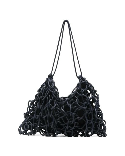 Alienina Black Knotted Shoulder Bag