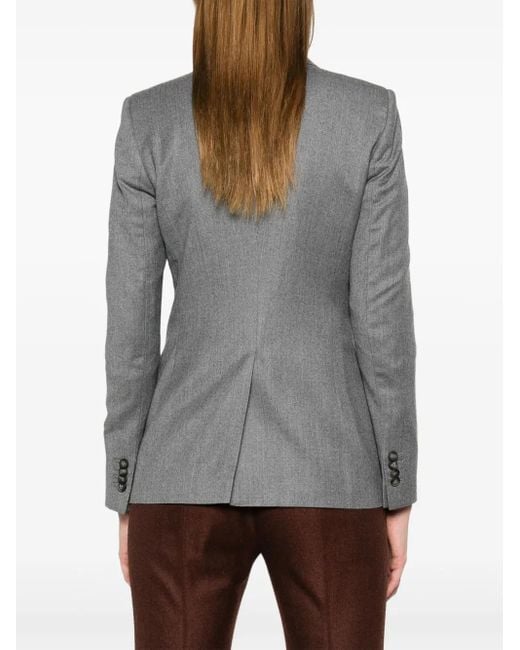 Tagliatore Gray Single-Breasted Blazer
