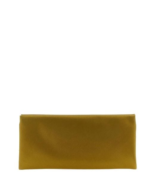 Saint Laurent Natural Evening Satin Clutch Bag