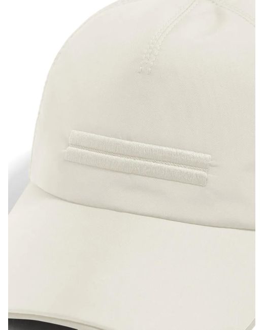 Zegna White Embroidered Baseball Cap for men