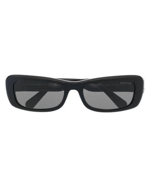 Moncler Black Minuit Rectangle-Frame Sunglasses