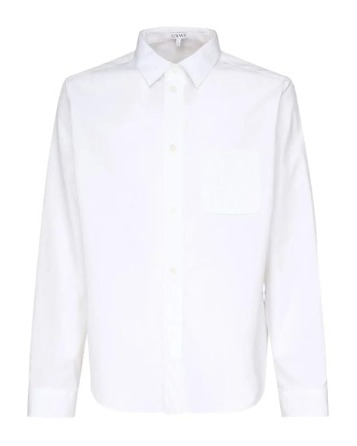 Chemise À Poche Brodée Loewe pour homme en coloris White