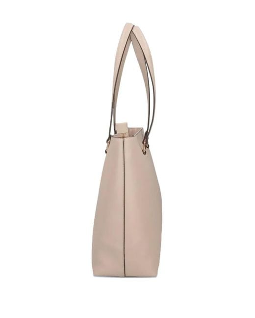 Borsa Tote Con Logo Goffrato di Liu Jo in Natural