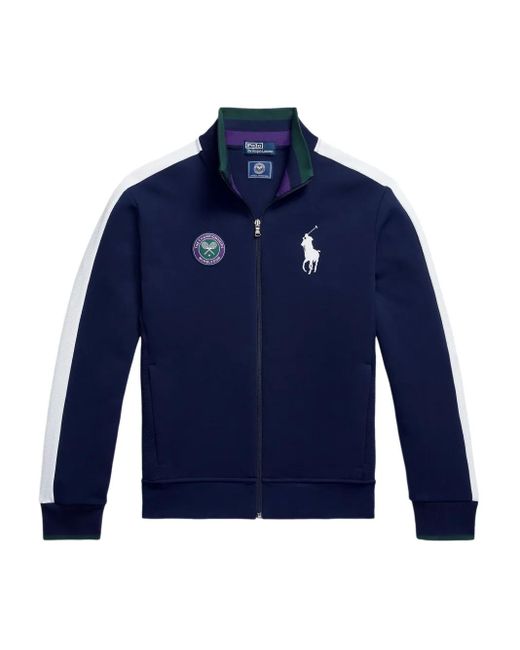 Polo Ralph Lauren Blue X Wimbledon Sweatshirt mit Einsätzen