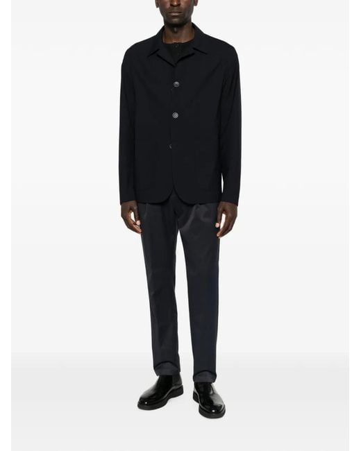 Herno Black Button-Fastening Blazer for men