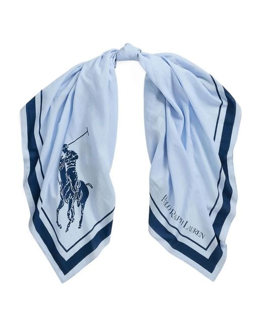 Polo Ralph Lauren Blue Border-graphic Scarf