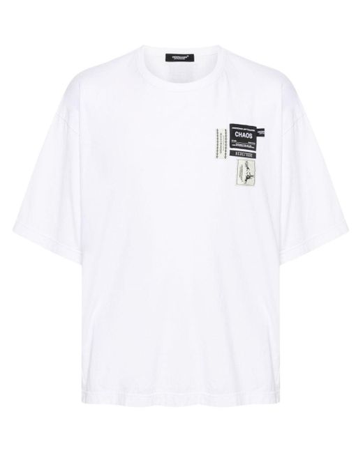 Undercover White Logo-patch Cotton T-shirt for men