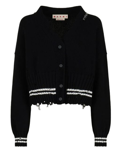 Marni Vネック カーディガン Black