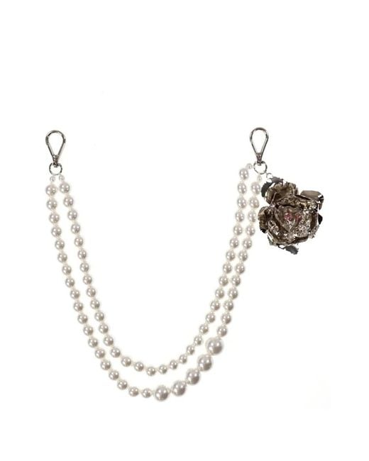 YELLOWSWALLOW Metallic Rose-Charm Pearl Chain