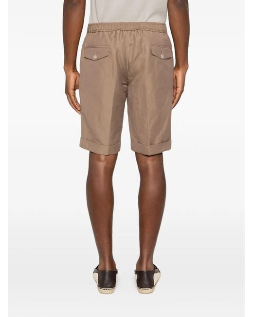 Barba Napoli White Capri Drawstring Shorts for men