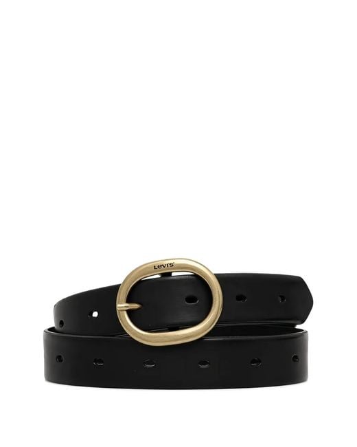 Levi's Black Ceinture À Boucle Ovale