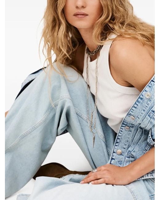 Ba&sh Blue Zoel Wide-Leg Jeans